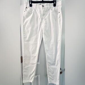 Curve Appeal sz 12/31, skinny pants, white, cotton/polyester/spandex EUC